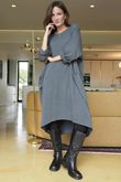 Donegal Cotton Jersey Sac Dress Charcoal /13 =